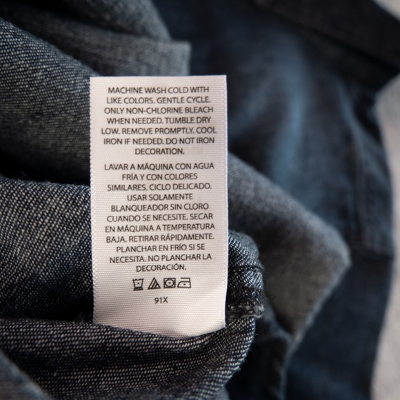 Wonder Nation Be The Future Denim Paint Splattered Shirt Big Boy XXL (18) Casual - Picture 11 of 11